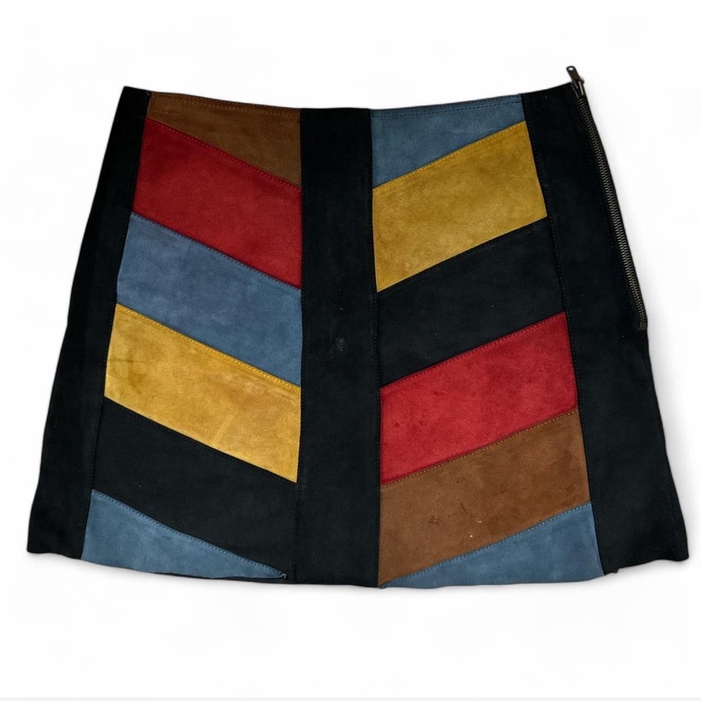 MiH Jeans Suede Chevron Skirt
